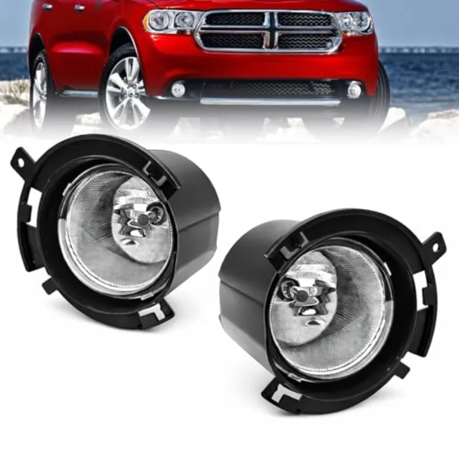 

Fog Lights Compatible With 2011 2012 2013 Durango Front Bumper Lamps Assembly w/o Switch and Wiring Kit