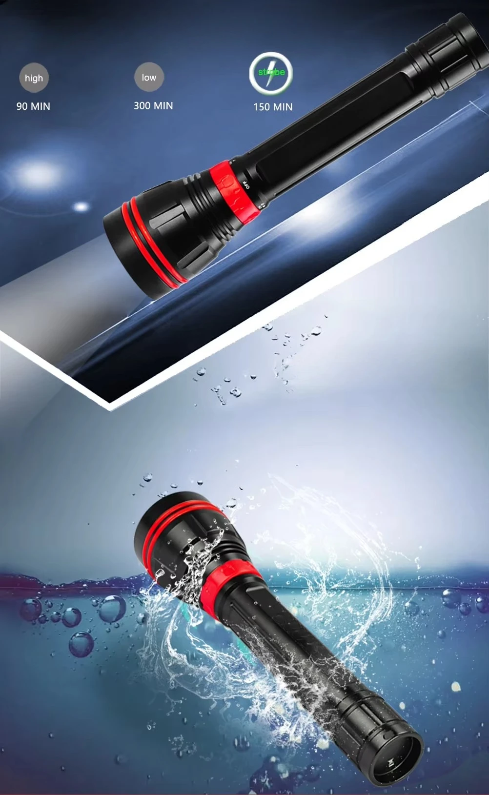 6500K Diving Light Underwater Torch Archon DY02 DY02-W 4000 Lumens