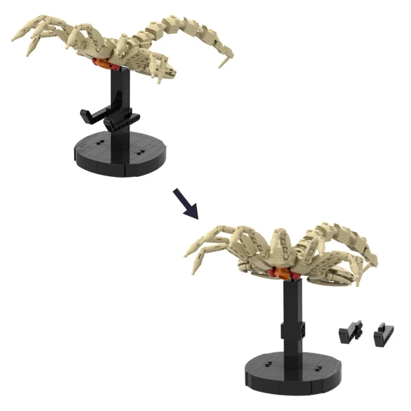 Moc Alien Facehugger Model klocki w pełni przegubowy rekwizyt filmowy figurka kolekcjonerska technologia dekoracja filmów z horroru