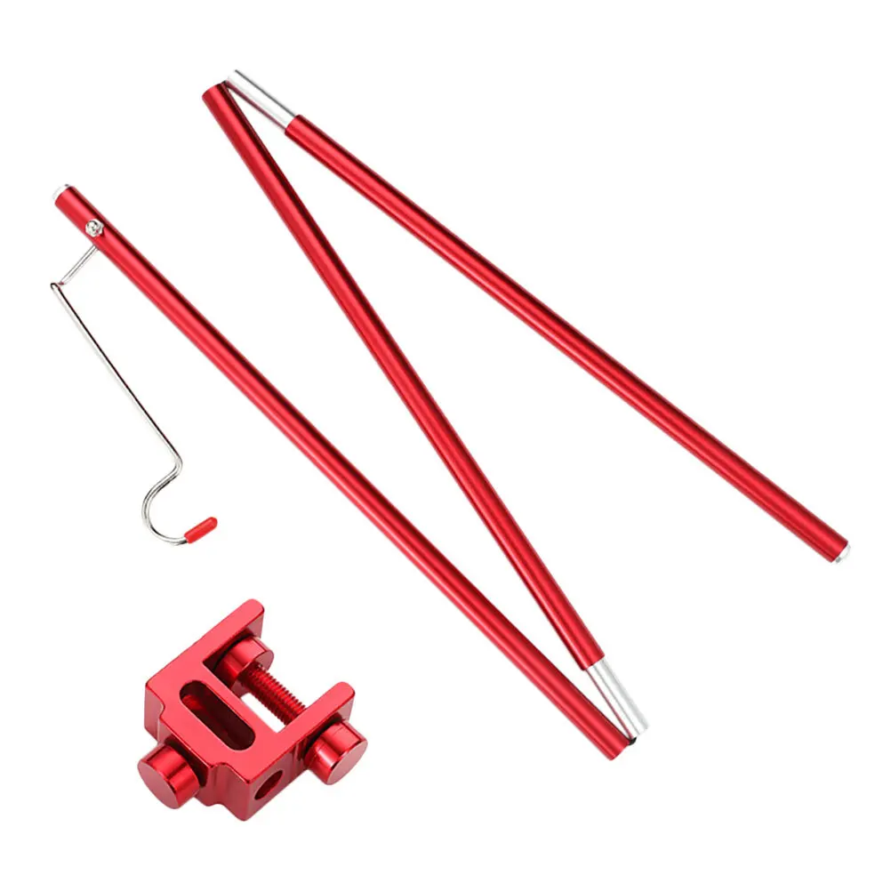 1 مجموعة المحمولة التخييم ضوء الرف سبائك الألومنيوم للطي عمود مصابيح ل فانوس خارجي حامل خفيفة الوزن انفصال التخييم #2