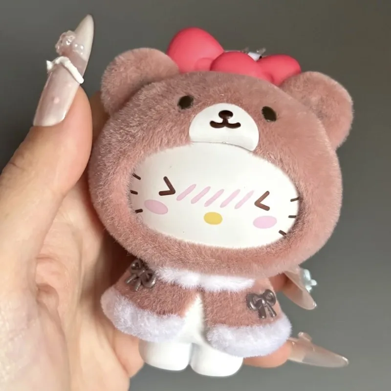 Em estoque sanrio pequena capa série reunindo caixa cega brinquedo na moda kuromi kt reunido chaveiro rosto mudando caixa mistério presente da menina