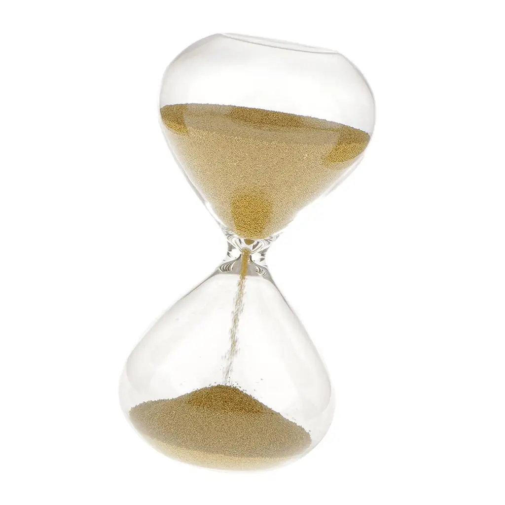 Sand Glass Timer 12cm Gold Sand Timer Hourglass Clock for Home Kids Exercise Decoration