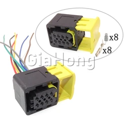 1 Set 8 Ways AC Assembly Auto Accessories 0-1418438-1 1-1418479-1 Automobile Wire Harness Connector Car Replacement Sealed Plug