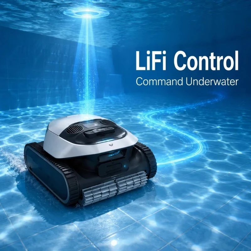 Automatic Remote Control Robotic Pool Cleaner Triple Drive Brushless Motors Wall Climbing Waterline