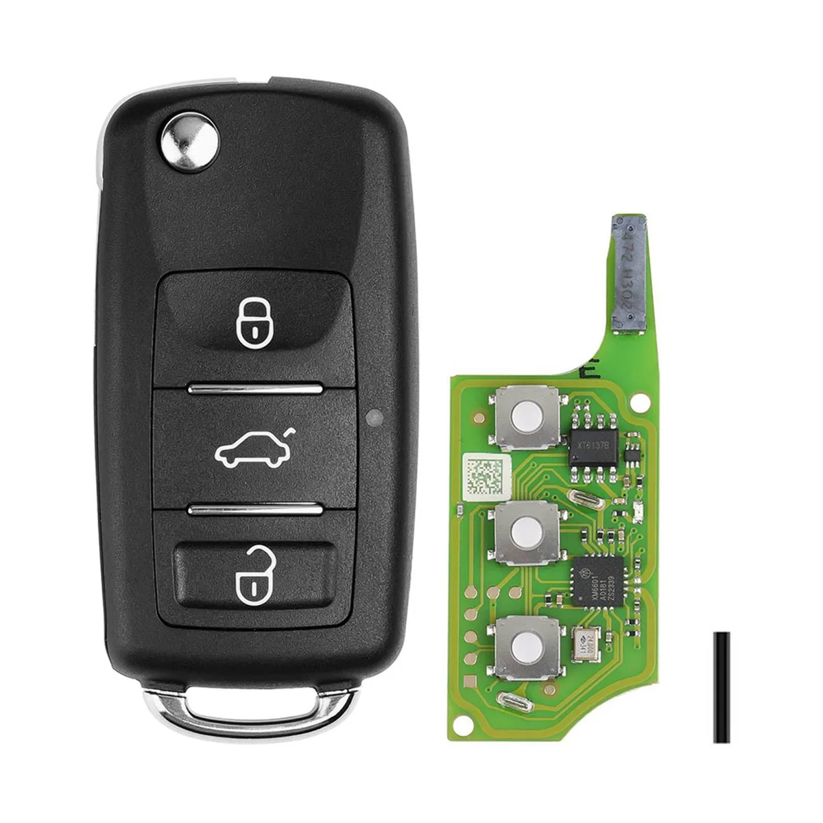 

New：XEB510EN is Suitable for Volkswagen B5 Type Super Remote Control with XT27B Super Chip 3-Key VVDI Remote Control Key