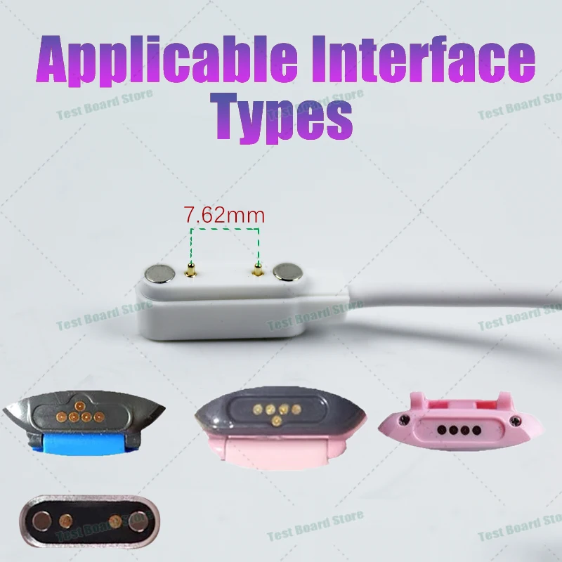 1Pce universal children's smartwatch magnetic suction power cord night fishing light charging cable for shark hunting F2/C2/C1