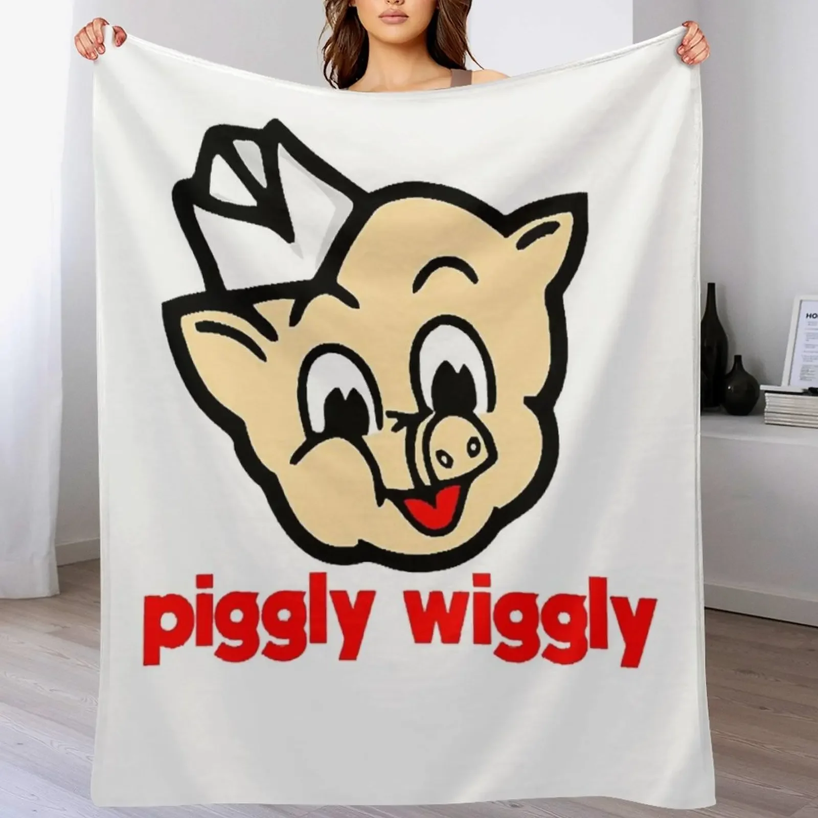

Piggly Wiggly Classic T-Shirt Throw Blanket Spring Fall Cozy Throw Blanket for Couch