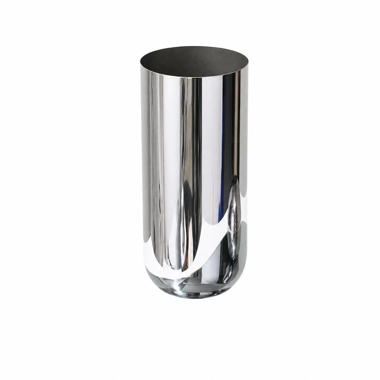 Stainless Steel Cylinder Flower Vase Nordic Style Minimalist Cylinder Vase Vessel Sleek Modern for Decorators, Dining Tables