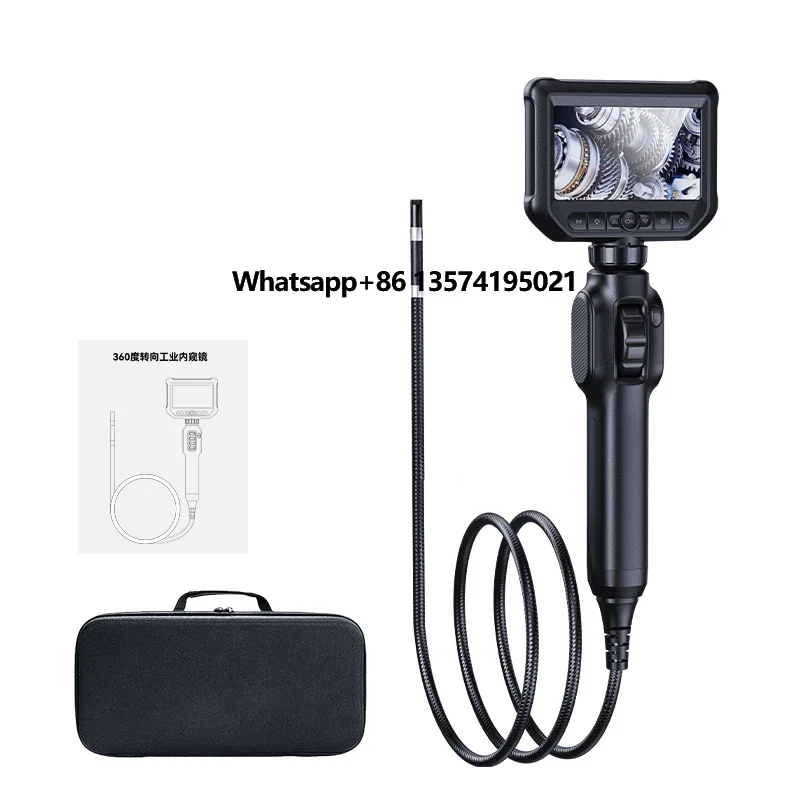 

ANESOK S43 Two-way Articulating Borescope Videoscope 6mm IP67 Waterproof LED Lighting Industrial Endoscope with 4.3 Inch Screen