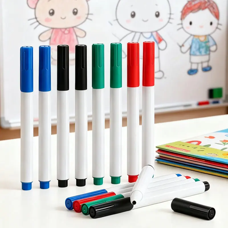 Multiple models available Colored Marker Pens for Drawing & Doodling - Erasable Whiteboard Fine-tip Fiber Markers Office Marke
