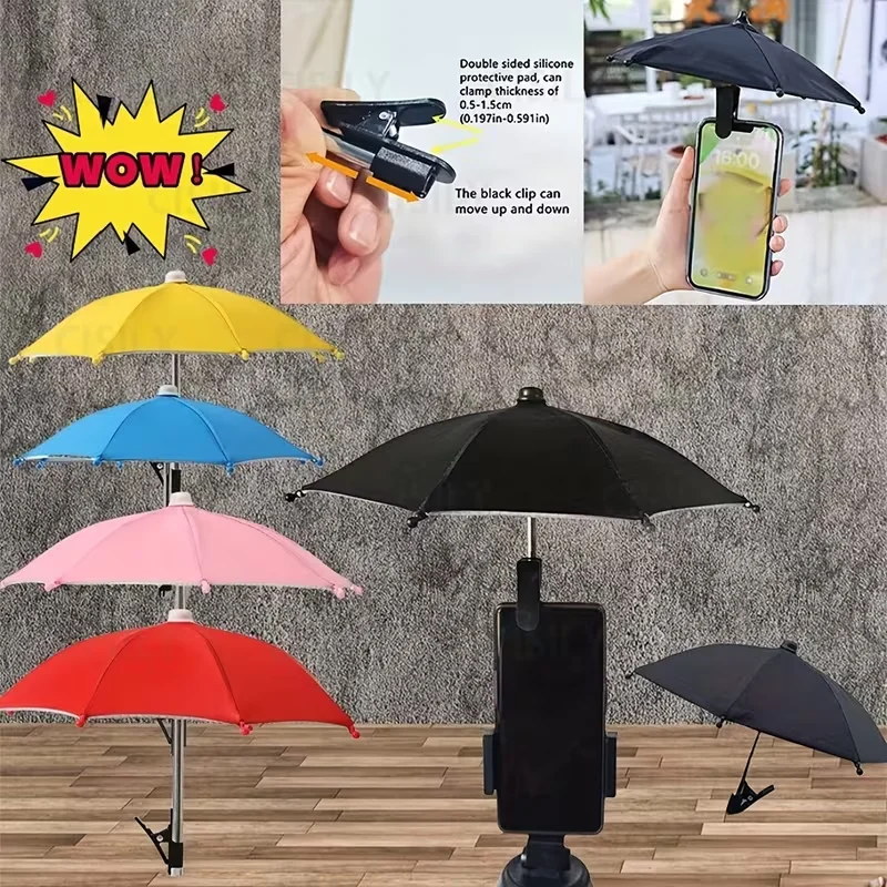 Portable mobile phone sunshade - Outdoor sunshade with clips, anti-glare camera shade, rainproof