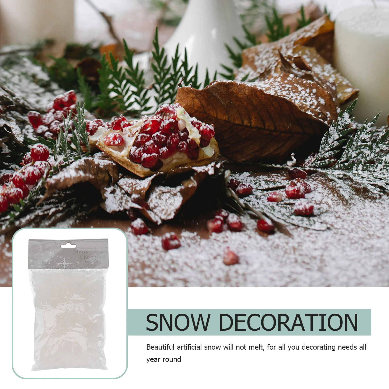 

4 Bags Christmas Decorations Outdoor Snowflake Artificial Adornment Sparkling Snowflakes