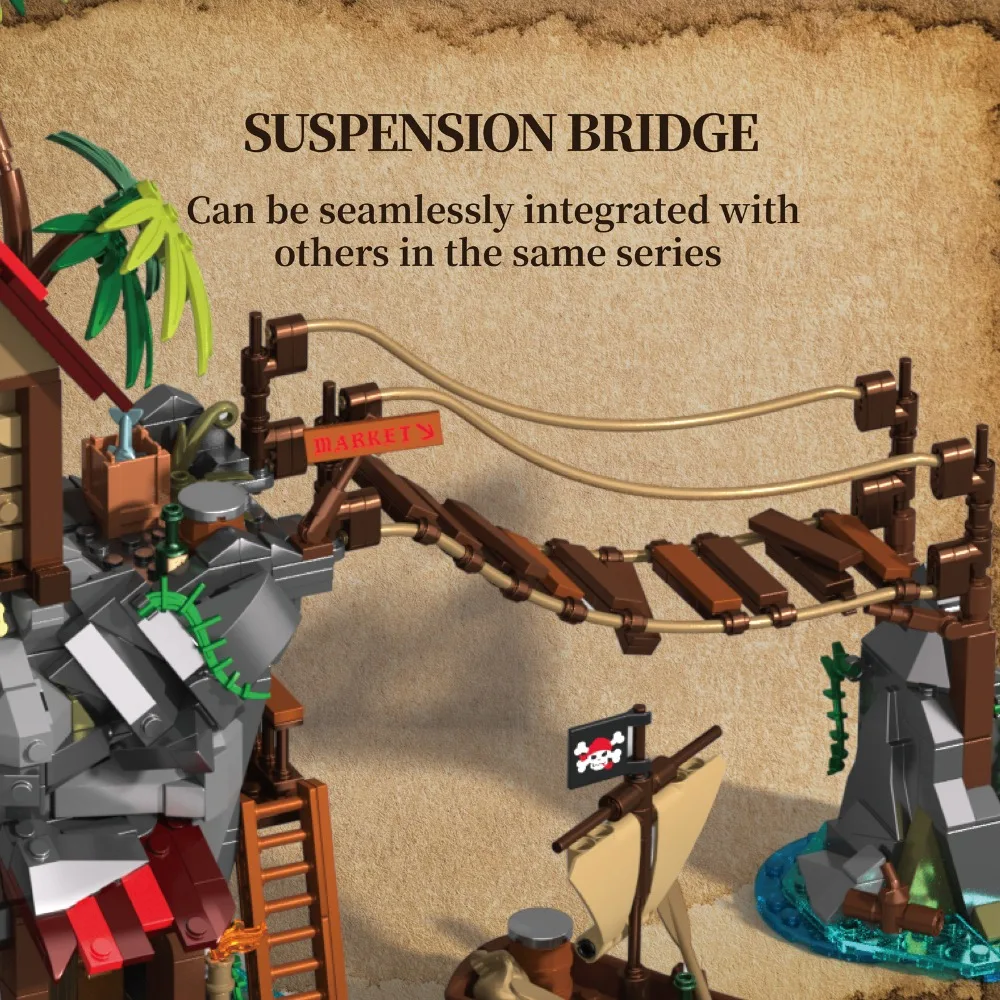 31112 Broken Mast Cliff House 1044pcs Coastal Adventure Scene with Lighthouse Feature for Adults & Kids DIY Puzzle Gift