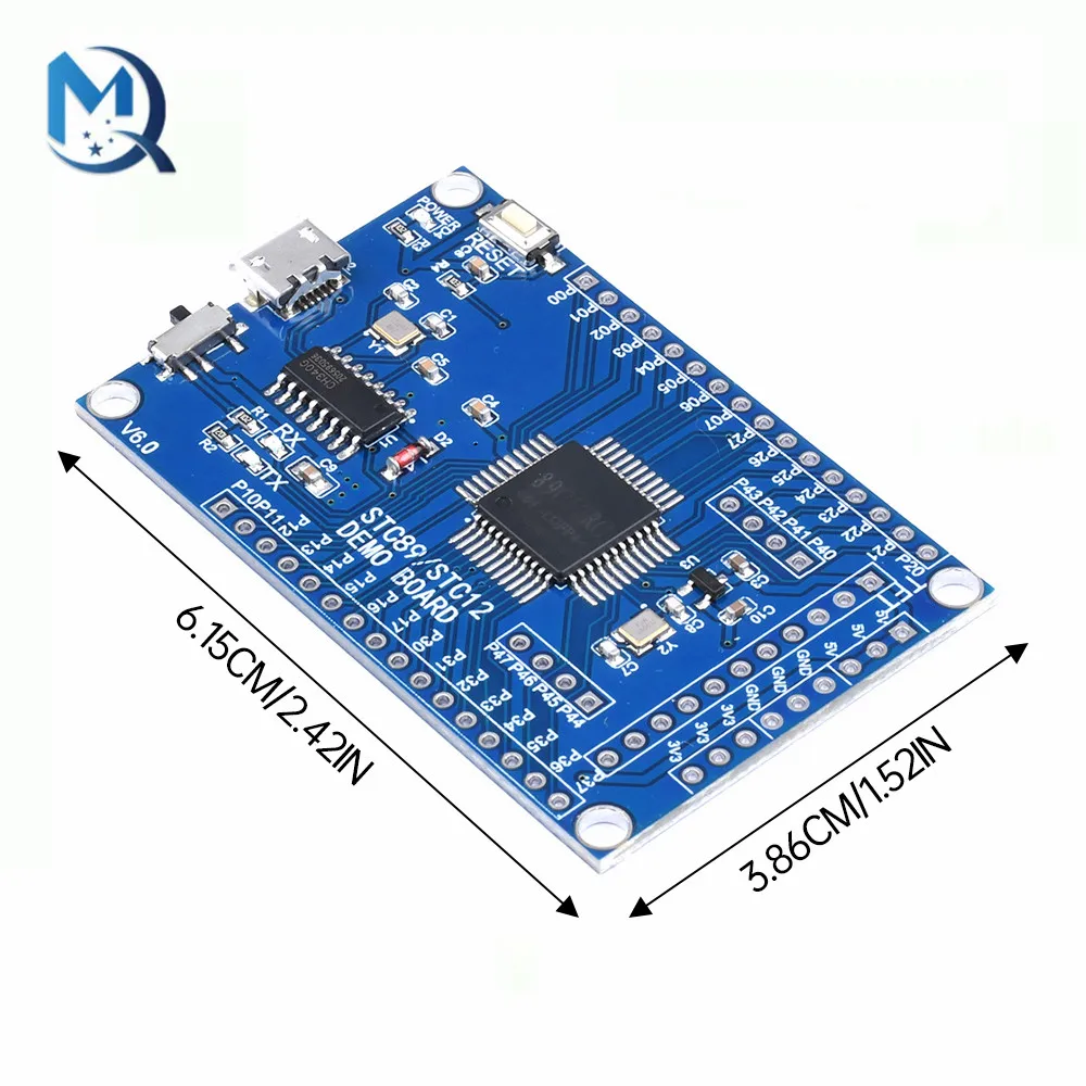 STC89C52RC Core Board Development Board 51 Microcontroller Learning Board Minimum System Board CH340 Micro USB