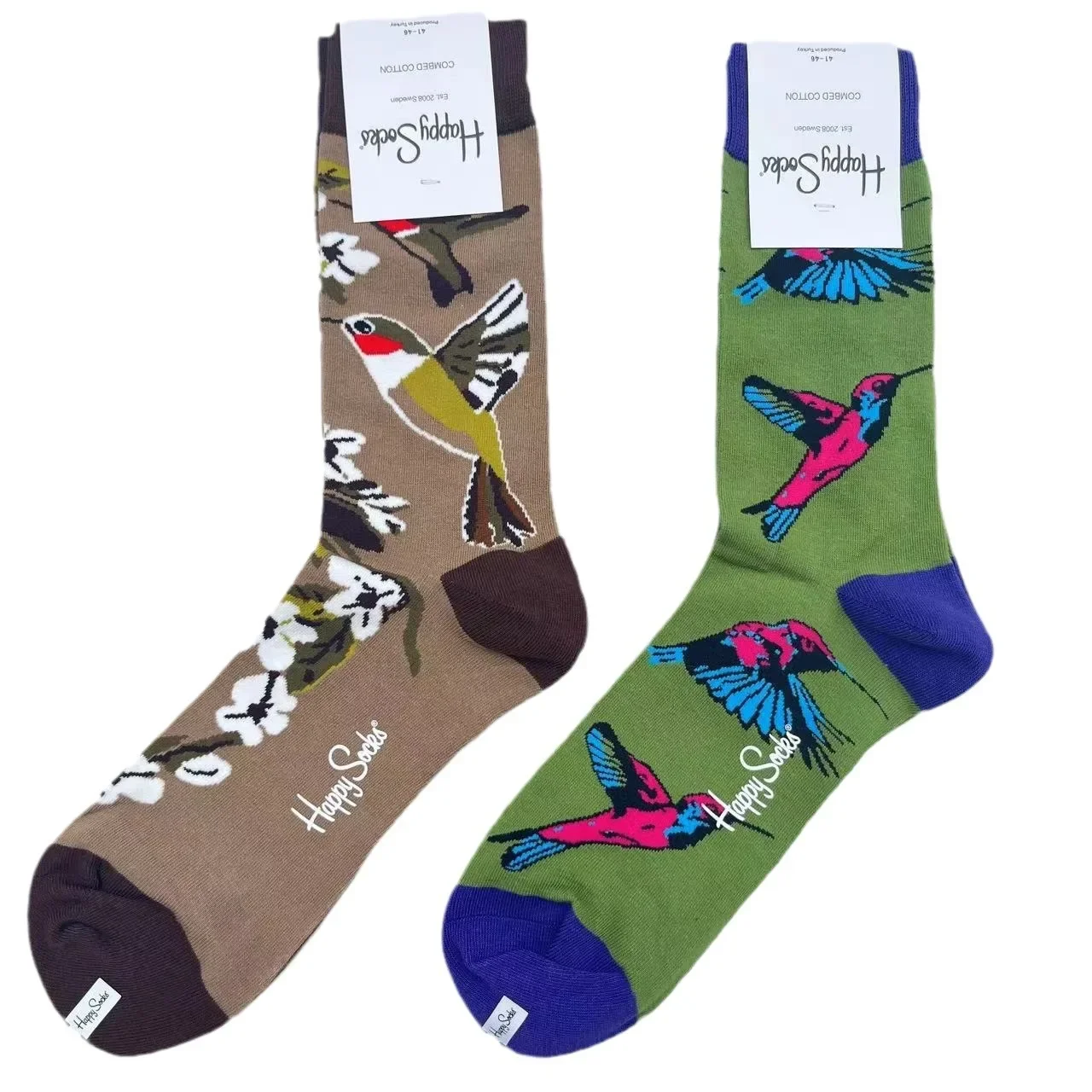 Happysocks الرجال منتصف العجل الجوارب الملونة تنوعا جوارب قطنية العصرية العلامة التجارية الجوارب INS الجوارب الشعبية وصول جديد #5