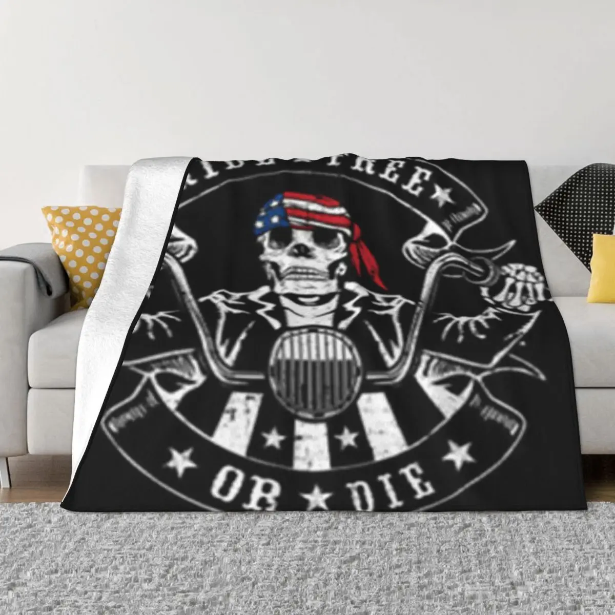 Ride Or Die Motorcycle 2118 Home Bed Blankets Winter Warm Blanket Throw Blanket