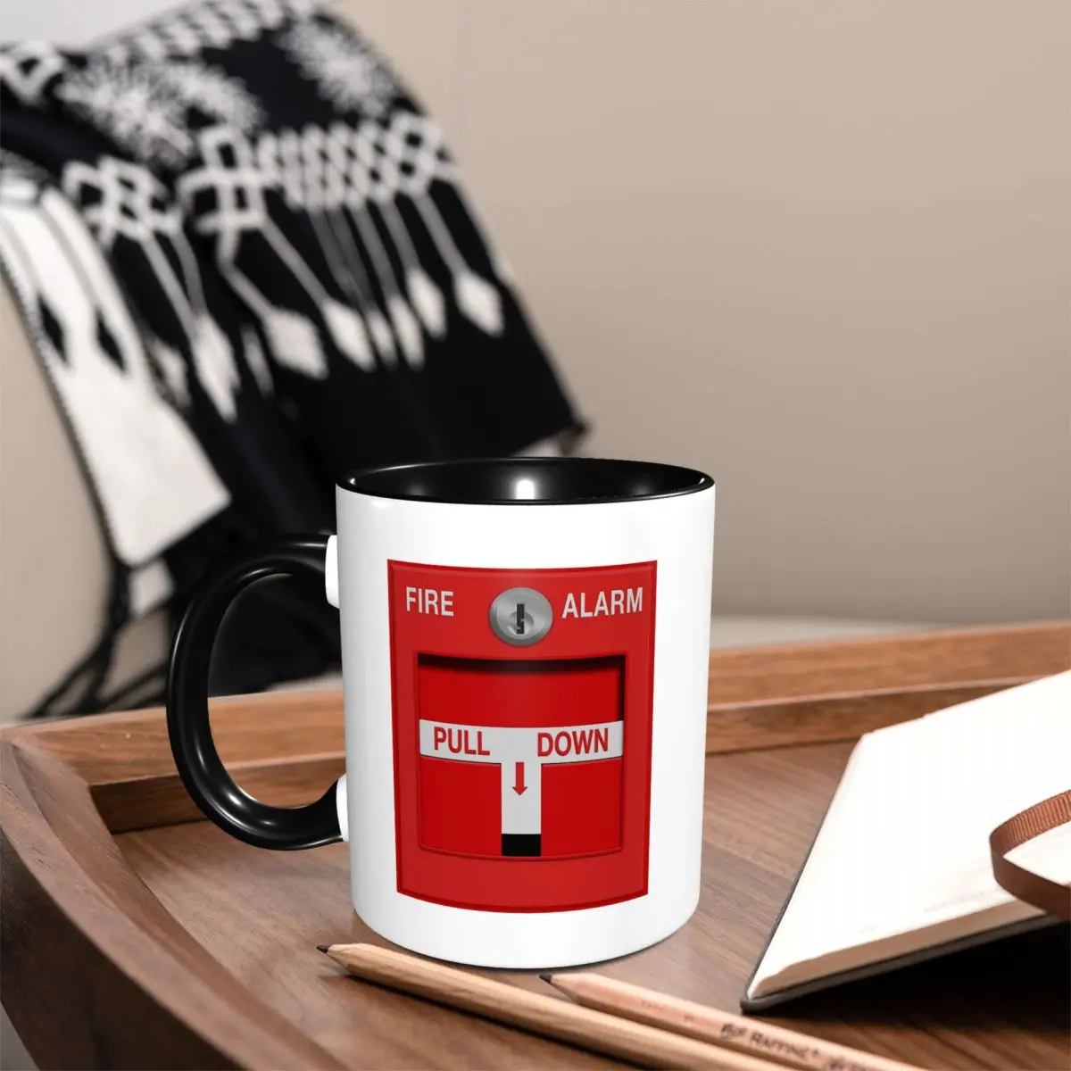 Fire Alarm Pull Station Mug Funny Ceramic Coffee Cups Tea Mugs Milk Cup Drinkware Gift for Woman Man