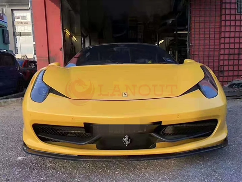 طقم هيكل لامع من الكربون طراز 458 Vors 3K لمصدات سيارات فيراري ملحقات السيارة العادم