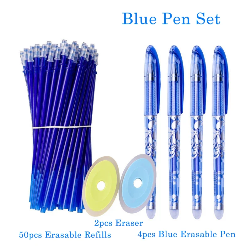 Colorful Erasable Pen Set With Erasable Refills for Shool Stationery Material