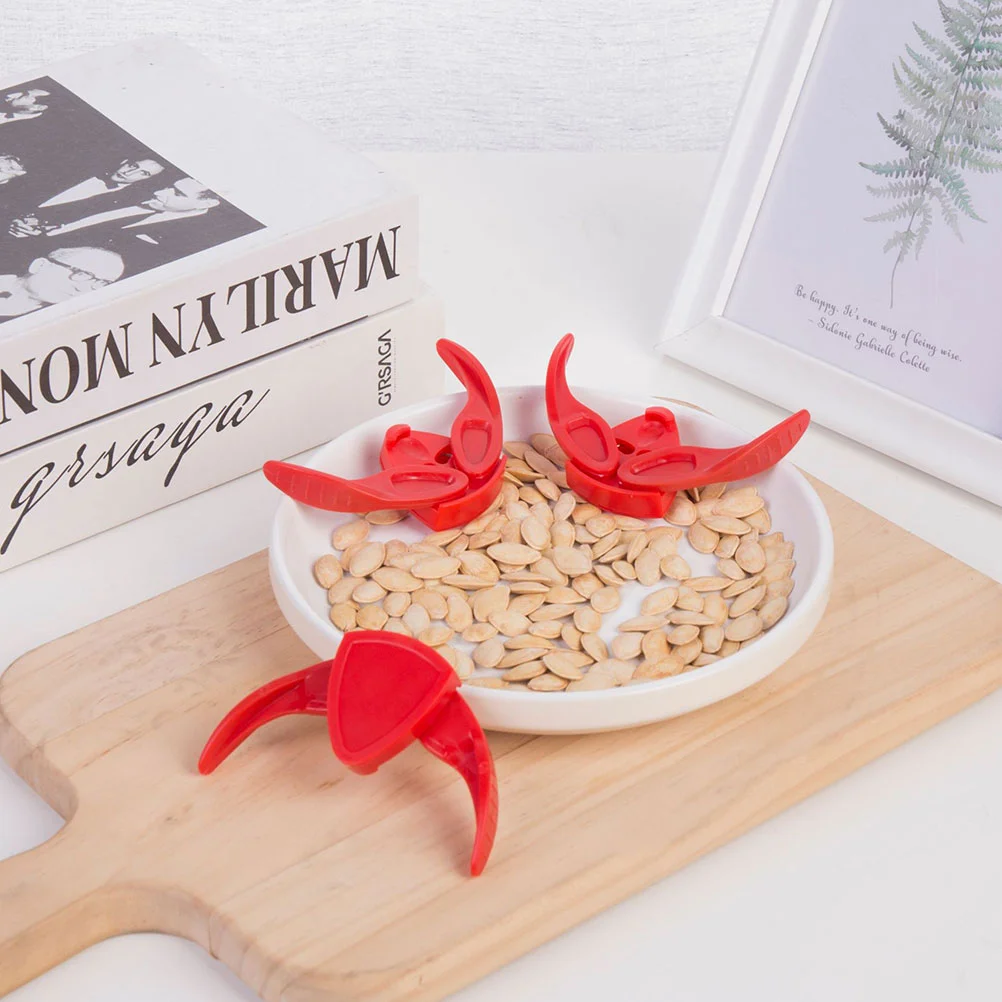 

6 Pcs Melon Seeds Gadget Sheller Nut Opener The Nutcracker Black Clips Opening Small Tools Pine Peeling Plier