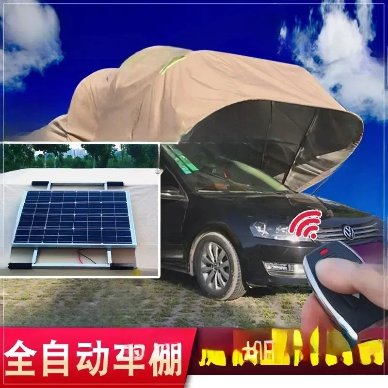 Fully Automatic Hydraulic Folding Carport Home Sunscreen Canopy Outdoor Mobile Telescopic Garage Electric Shade Parking Shed