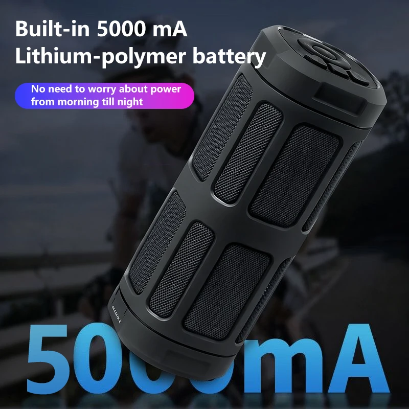 

F5 High Power Wireless Bluetooth Speaker Portable Outdoor Sports Cycling High Volume Subwoofer Speaker Mobile Phone Power Bank