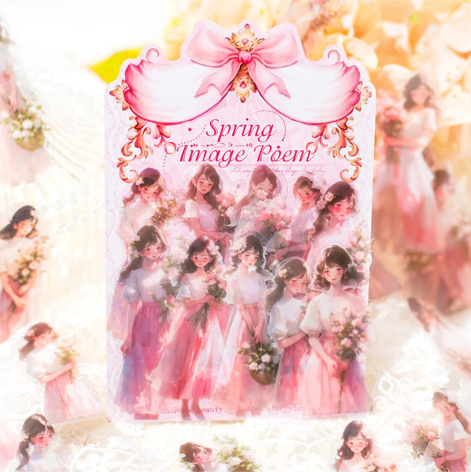 30Pcs Spring Image Poem Series Decorative Sticker Retro Collage Scrapbooking Label Diy Diary Album Journal Planner Stationery