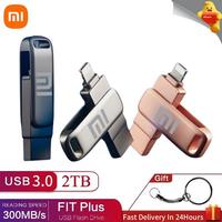 Xiaomi Usb 3.0 Flash Drive for iPhone with 2 in 1 USB-A to lightning interface usb3.0 Rotate pendrive for Iphone7/8/9/11/12/13