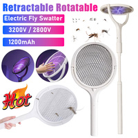 3200V 2 in 1 Mosquito Killer Lamp Multicunctional Angle Adjustable Bug Zapper Electric USB Rechargeable Mosquito Fly Bat Swatter