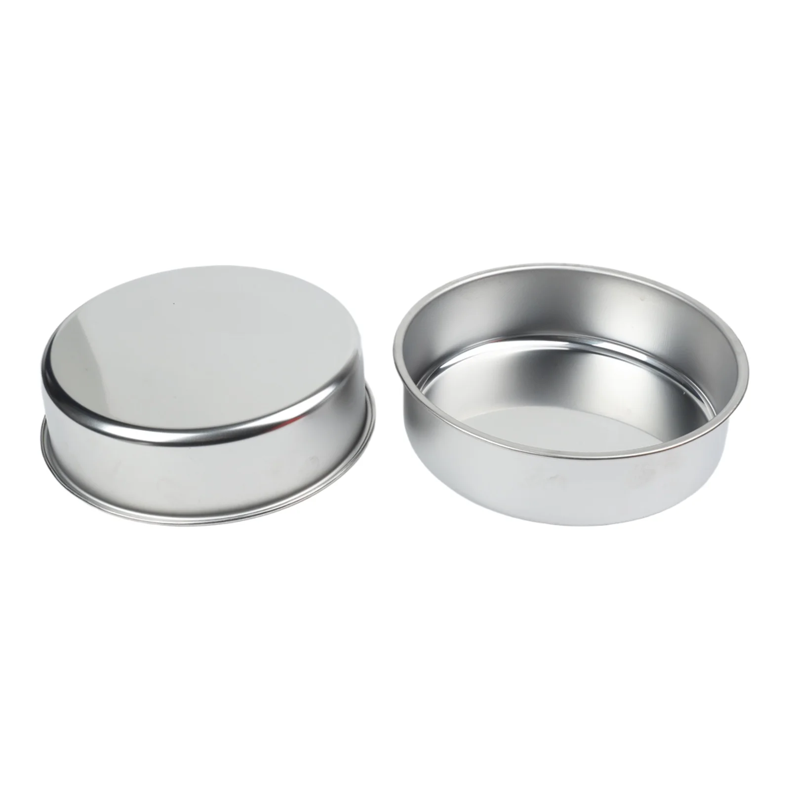 Stainless Steel 3 Piece Baking Pans Set with 100 Parchment Paper Sheets for Cake Baking Leakproof and Oven Air Fryer Compatible