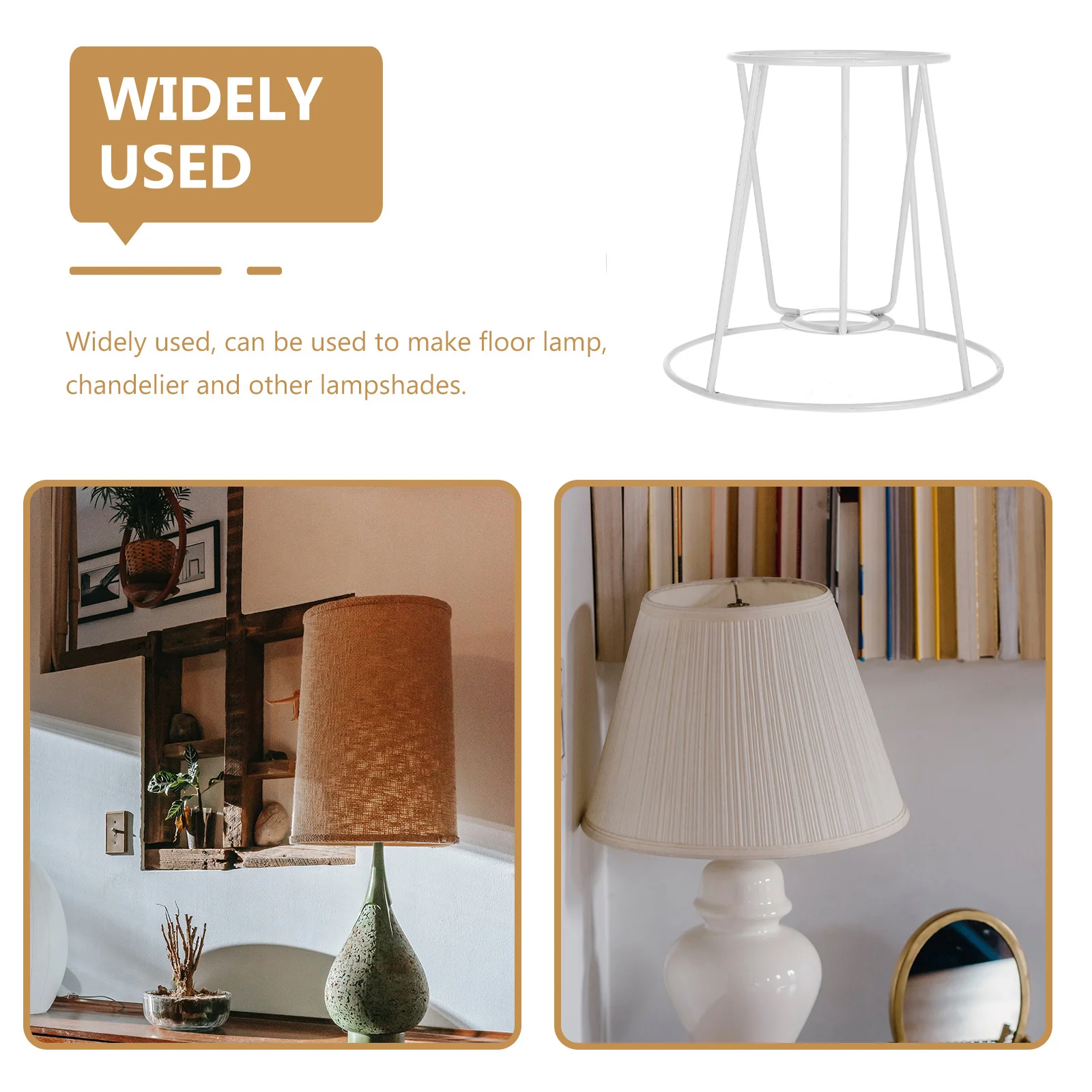 

4Pcs Iron Lampshade Bracket Frame Tapered DIY Table Lamp Holder for Residential Lighting Lampshade Frame Lights Shade Bracket