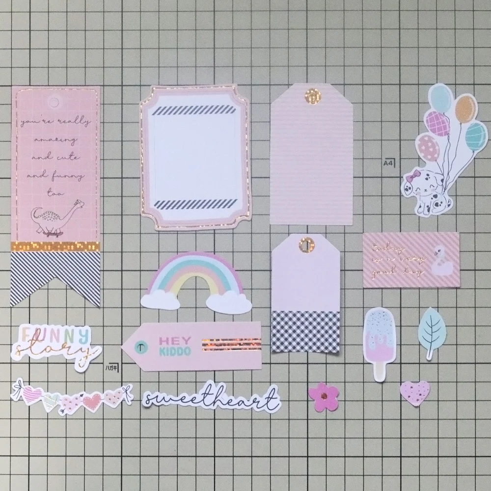 Creative Path 162 Stück Sweetie Kiddo Papier-Stanzformen, niedliche Scrapbooking-Stanzformen, Ephemera für die Herstellung von Geburtstagskarten, Journaling – Detail 2