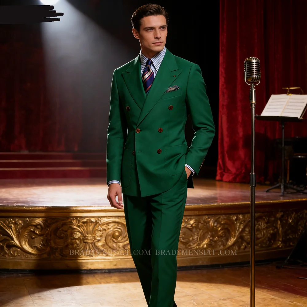 

Мужской розовый двубортный терно-костюм из двух предметов, куртка и брюки, классическая официальная одежда для деловых мероприятий Moda De Negócios