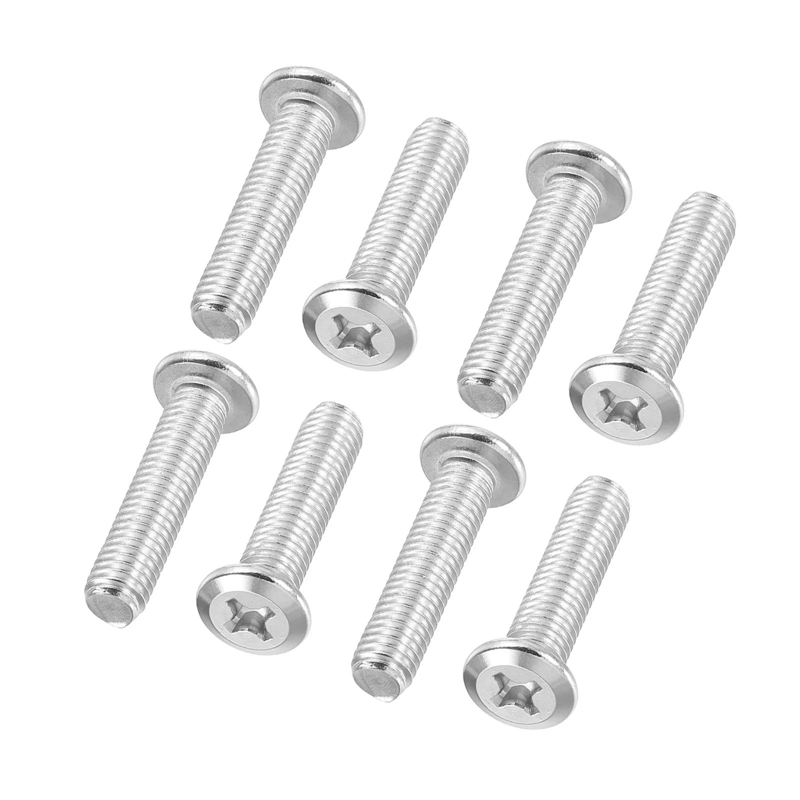 

2-16pcs Flat Round Head Phillips Screws M8 M10 Binding 304 Stainless Steel Full Thread Phillips Drive Machine Screw