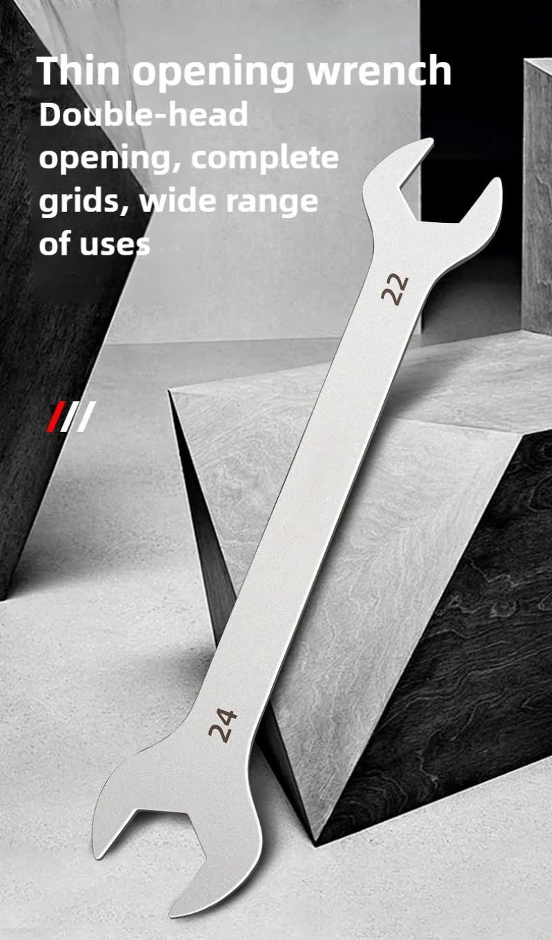 Ultradünner dünner Schraubenschlüssel, große Öffnung, Doppelzweckschlüssel, dünner Doppelzweckschlüssel, 5,5–11 mm, 12–16 mm, 17–22 mm, 3 Stück Hardware-Werkzeug – Detail 1