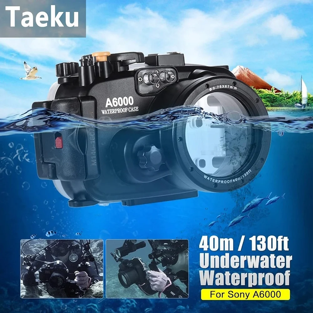 Mcoplus WP-A6000 40m/130ft Camera Underwater Waterproof Diving Housing Case for Sony A6000 Camera 16-50mm