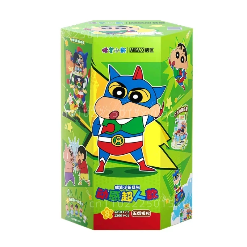 New AREAX Crayon Shin Chan Series Building Blocks Transform Into