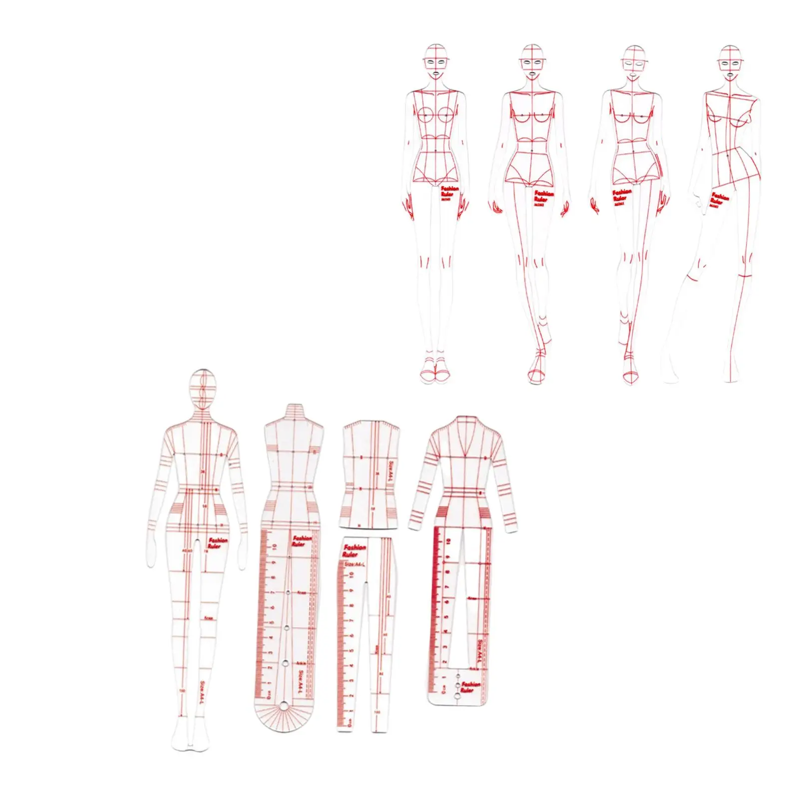 Fashion Ruler Sewing Template for Drafting Sketch Dressmaking Tools