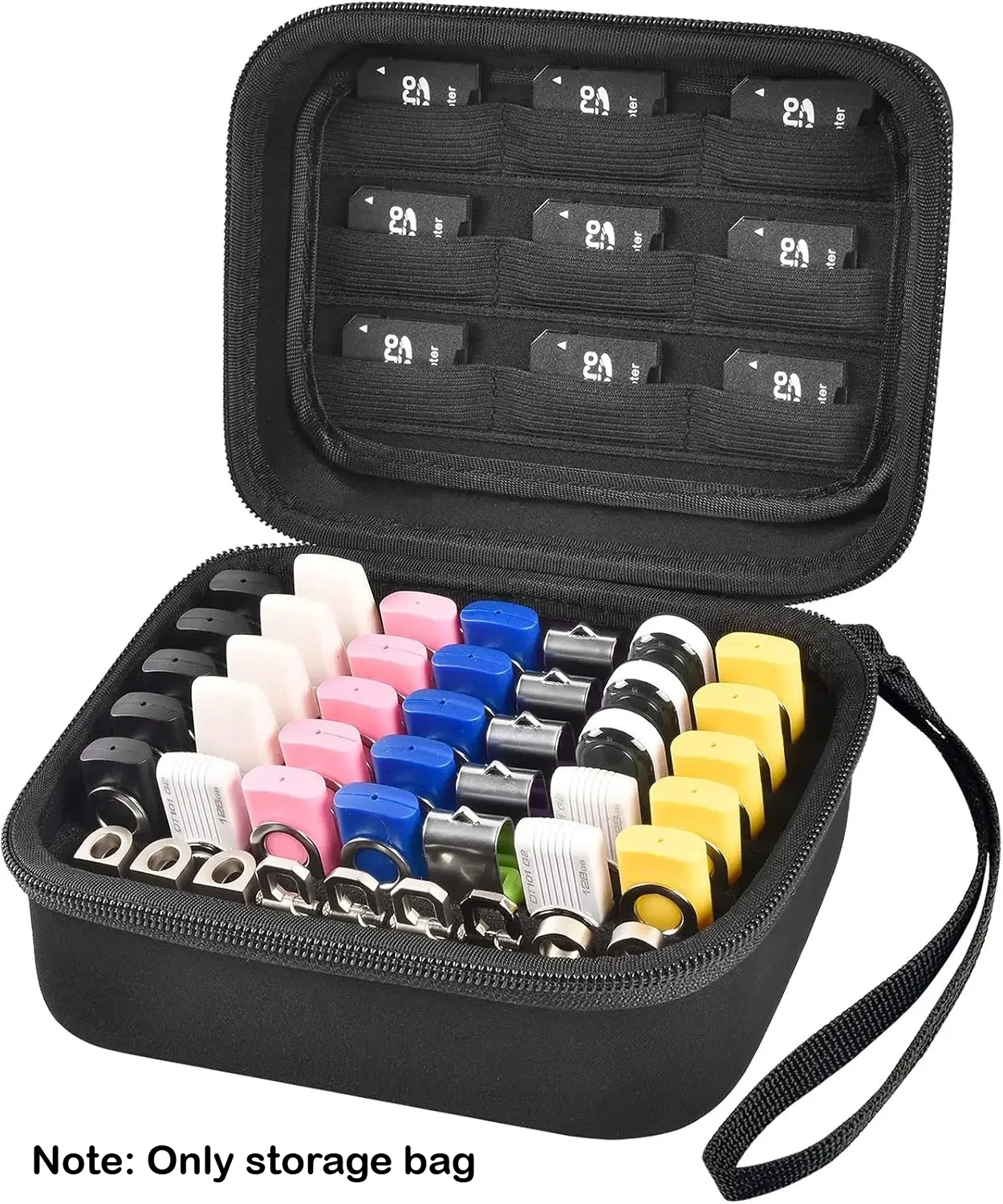 USB Flash Drive Case, Thumb Drive, Memory Card SD SDXC SDHC Card Holder Organizer,Electronic Accessories Storage Bag for SanDisk