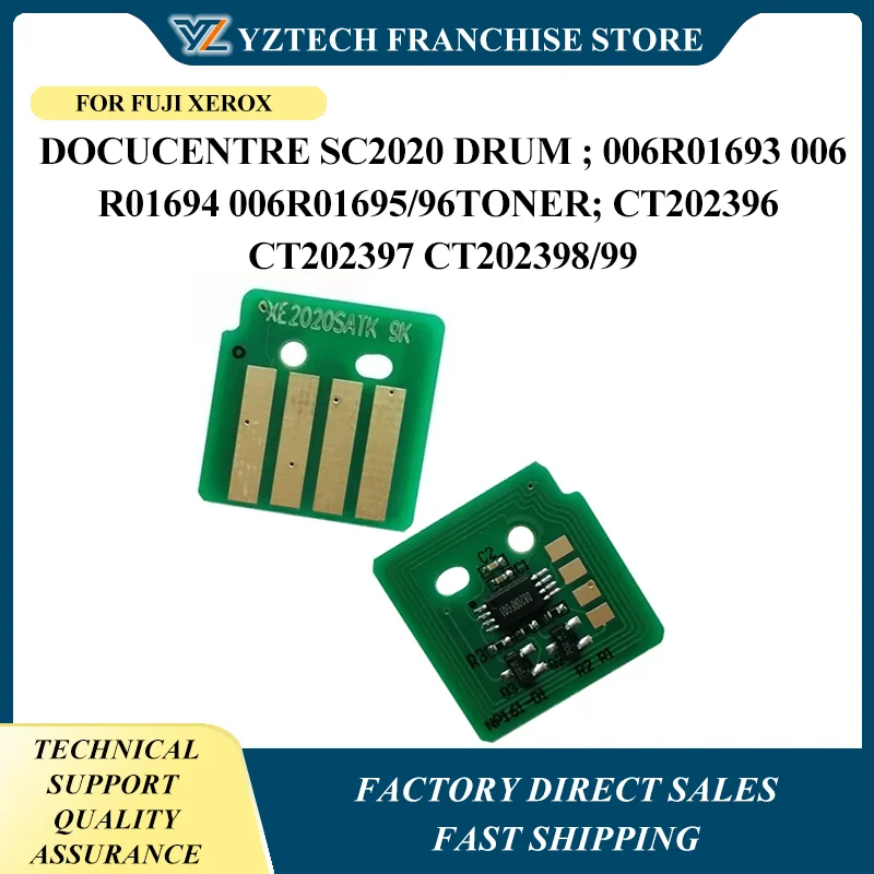 

8pcs 013R00677 Chip For Fuji Xerox DocuCentre SC2020 Drum ; 006R01693 006R01694 006R01695/96Toner; CT202396 CT202397 CT202398/99