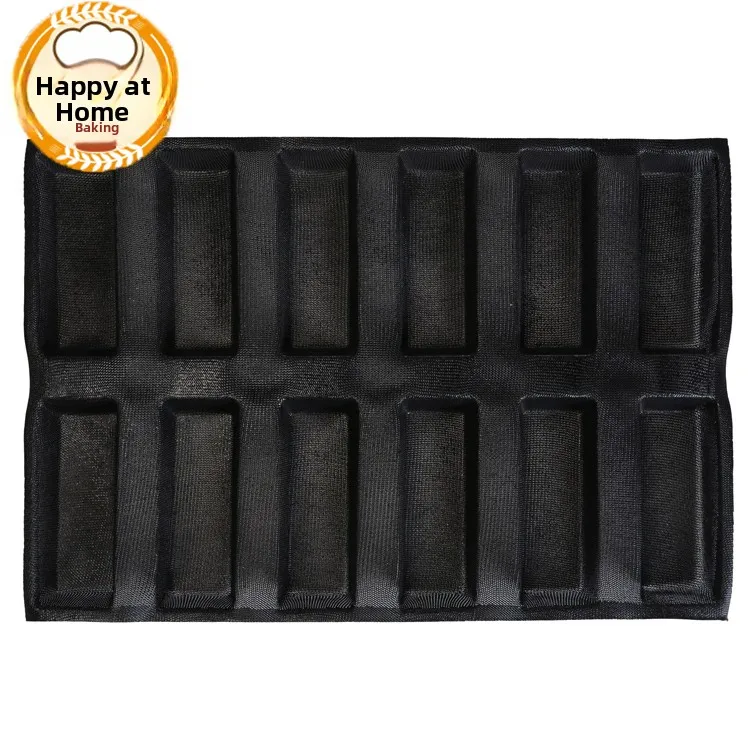 

2 id Commercial Silicone Hot Dog Bread Mold 40x60cm Non-Sti Baking Tool for Busin Use European Sle Platinum Coated