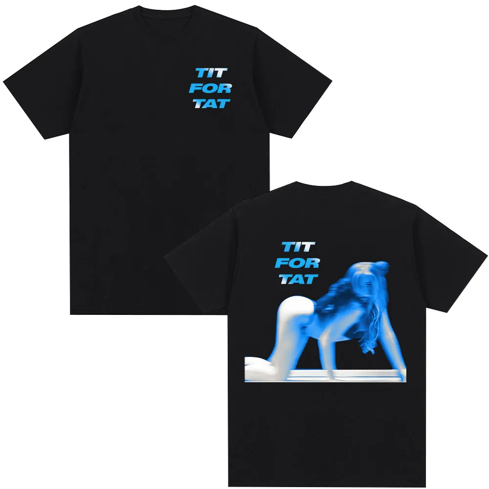 

Футболки Tate McRae TIT FOR TAT Album 2025, мужская и женская одежда, эстетичная футболка с короткими рукавами в стиле Харадзюку, хлопковые футболки, топы
