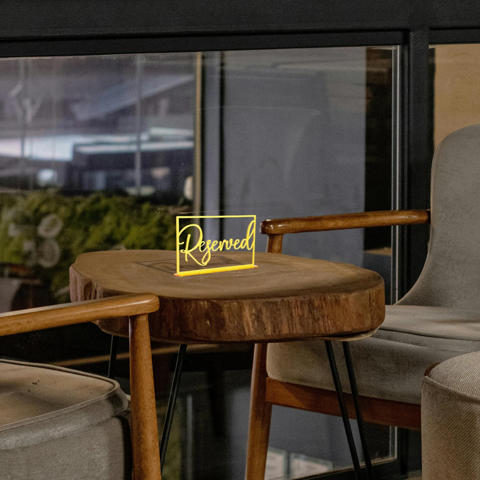 SHINEOFI-señal reservada de acrílico, decoración dorada para mesa de boda, oficina, restaurante, decoración multiusos, suministro para eventos