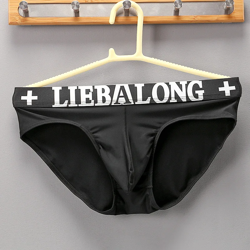 アイスシルクブリーフ男性用セクシーな U 凸ポーチ下着超薄型高弾性快適な滑らかなスポーツパンツスポーツパンティー