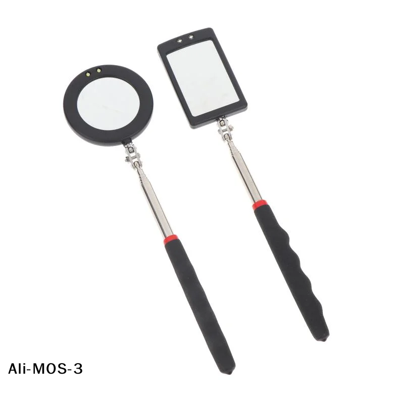 【S】Car 360° Inspection Mirror LED Light Telescopic Inspection Mirror For Check The Condition Of Vehicle Automotive Repairs Tools