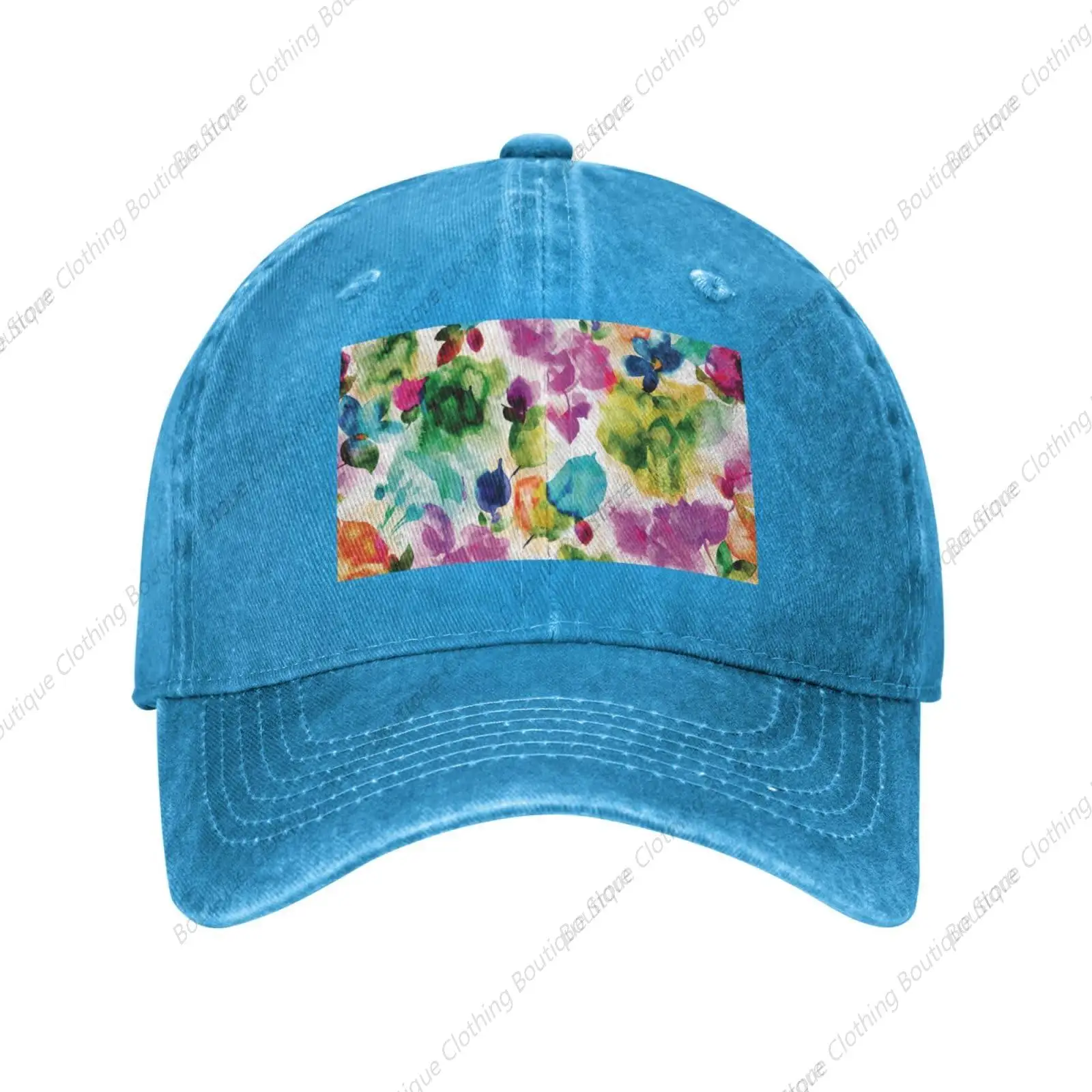 

Colorful Botanical Vintage Denim Cowboy Baseball Cap Dad Hat Men Women Adjustable