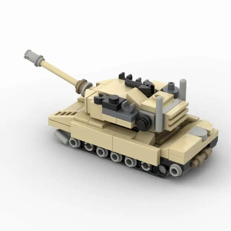 

Desktop Combat Vehicle Decor Ornament, Mini Heavy Battle Tank Model, Kids DIY MOC Small Particle Building Blocks Assembly Toy