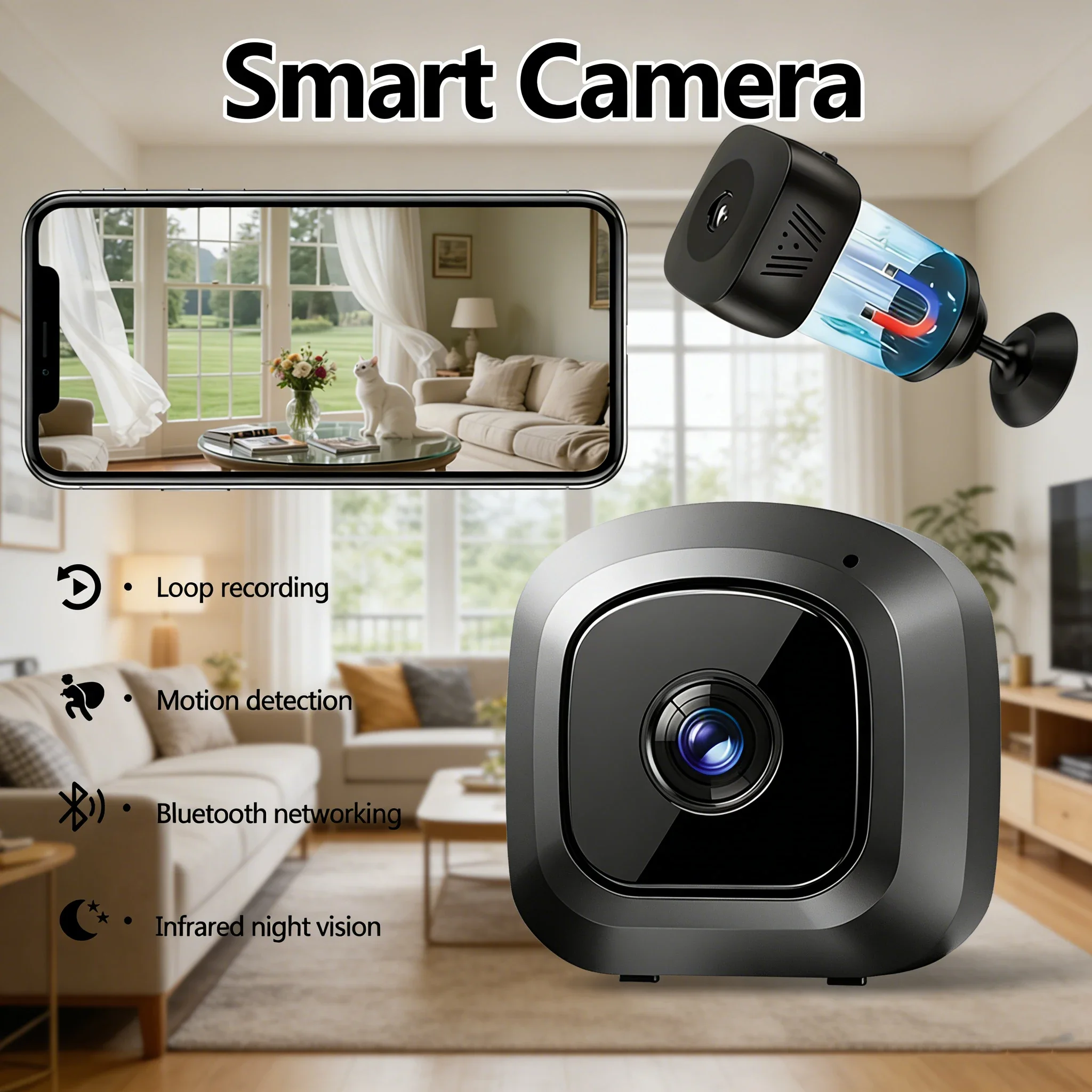 Hot Mini Security Camera Pro 4K FullHD WiFi Surveillance With 2Way Audio Motion Detection Infrared Night Vision Security Cam