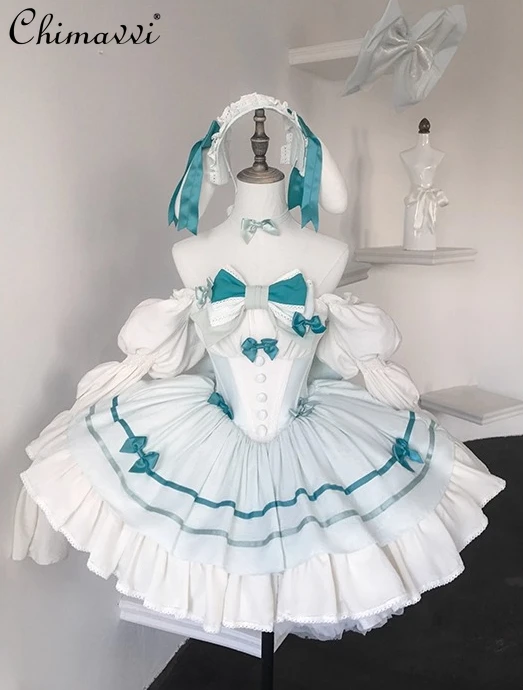Robe de princesse Raabit pour filles, mignonne, douce, féerique, Sexy, sans bretelles, taille haute, élégante, robes bouffantes pour fête d'anniversaire pour femmes