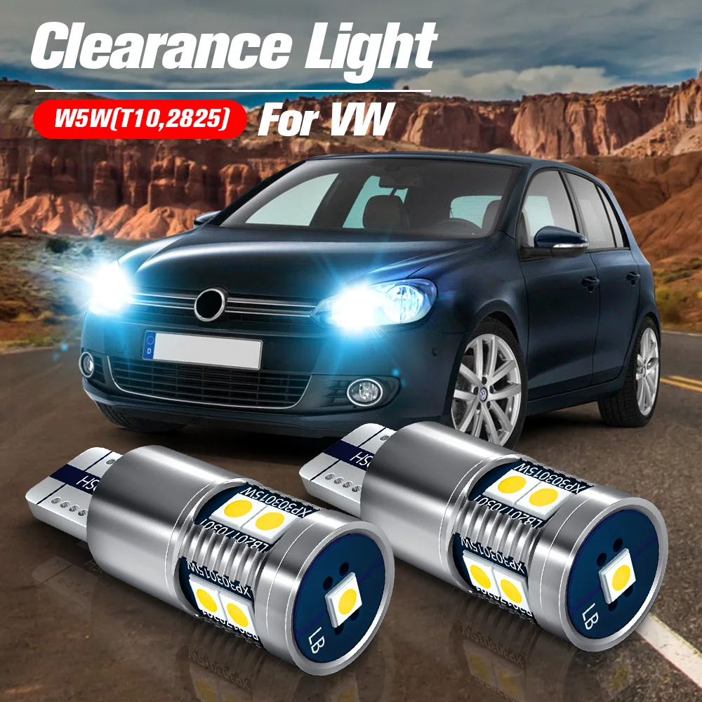 

2x LED Clearance Light W5W T10 For VW Golf mk4 mk5 Plus mk6 Convertible Estate Polo Touran Touareg Caddy mk2 mk3 Crafter Sharan